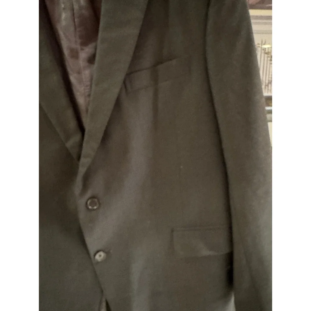 Brooks Brothers 1818 Regent Fit Blazer Charcoal Grey Wool Vitale Barberis 46R‎